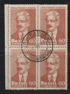 Brazil 1950 Cancel On Block Of 4 - Ungebraucht