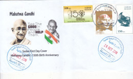 Fdc`s SUDAN 2019 INDIA 150 ANNIVERSARY MAHATMA GANDHI BIRTH #92 - Sudan (1954-...)