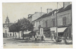 CPA ANIMEE ST SAINT GRATIEN, ANIMATION SUR LA PLACE D'ARMES, PHARMACIE, VAL D'OISE 95 - Saint Gratien