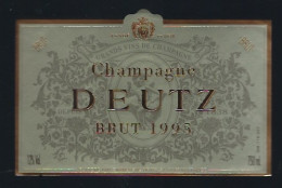 Etiquette Champagne  Brut Millésimé 1995 Deutz  AŸ Marne 51 - Champagne
