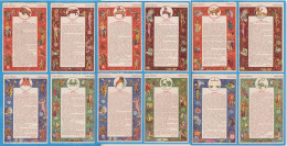 SERIE COMPLETE DE 12 CARTES POSTALES ASTROLOGIE - HOROSCOPE - 12 SIGNES DU ZODIAQUES - EDITEUR M.D. PARIS - Astrología