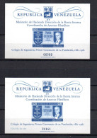 Venezuela 1961 Sheet Juan J. Aguerrevere (Michel Block 4 I And II) MNH - Venezuela