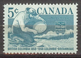 Canada 1958. Columbia Britanica . Sc=377 (**) - Unused Stamps