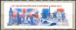 FRANCE -Vignette LISA  - 65e Salon D'automne - Paris 2011 - 0.55 Euro - Ecopli - 2010-... Illustrated Franking Labels