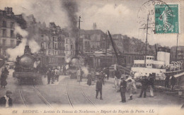 DIEPPE ,,arrivée Du Bateau De Newhaven ,,,, Depart Du TRAIN Rapide De PARIS - Dieppe