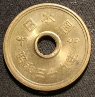 JAPON - JAPAN - 5 YEN 1964 - Shōwa  - Style Gothique - Year 39 - KM 72a - Japon