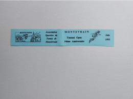 Carnet Privé 1993 - Montevrain 77 - Amicale Philatélique 5x0.10 + 5x0.20  Briat  Tournoi Tennis Association Sportive - Other & Unclassified