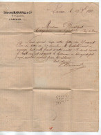 VP23.028 - 1883 - Lettre - M. Isidore MARAVAL & Cie, Banquiers à LAVAUR ( Tarn ) Pour M. BOUSQUET, Entrepreneur à GIAT - Bank En Verzekering