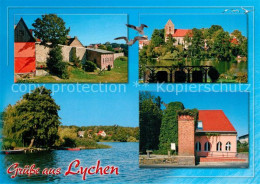 73230892 Lychen Kirche Seepartie Lychen - Lychen