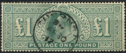 GRANDE BRETAGNE - YVERT 121 - 1 LIVRE VERTE - EDOUARD VII - OBLITERE - Used Stamps