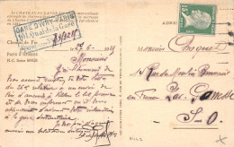 24-3371 : CARTE DES CHEMINS DE FER DE PARIS A ORLEANS. PASTEUR 15 C. ROULETTE ? - Coil Stamps