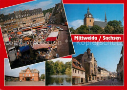 73230846 Mittweida Markttreiben Schwanenteich Rochlitzer-Strasse Mittweida - Mittweida