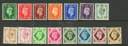 Great Britain  MH 1937-39 King George VI - Unused Stamps
