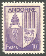 XW01-2759 Andorre Armoiries Coat Arms Cow Vache Kuh Sans Gomme - Briefmarken