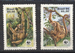 Brazil 1984-Wildlife Preservation Wooly Spider Monkey Set (2v) - Ungebraucht