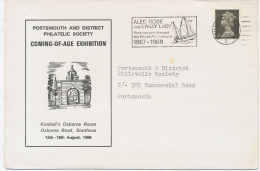 GB SLOGAN POSTMARKS PORTSMOUTH & SOUTHSEA ALEC ROSE AND 'LIVELY LADY'Portsmouth Around The World-Portsmouth 1967-1968, - Covers & Documents