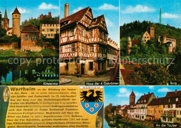 73230337 Wertheim Main Kittsteintor Haus Der 4 Gekroenten Fachwerkhaus Burg Haeu - Wertheim