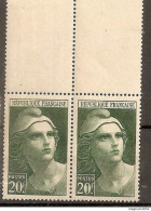 VARIETE  1  N 730 **   1 TB  DE DROITE AVEC TRAINEE BLANCHE AU MILIEU DU  0 DE LA FACIALE TENANT A NORMAL - Unused Stamps