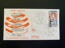 Enveloppe 1er Jour "Centenaire De L'UPU" - 09/10/1974 - PA37 - TAAF - Oiseaux - Manchots - FDC