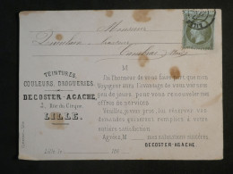 DK 20 FRANCE BELLE CARTE LETTRE 1862  LILLE+ 1C N°19 PIQUETAGE  A CHEVAL + AFF. INTERESSANT +++ + - 1849-1876: Période Classique