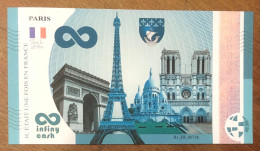 2024 BILLET INFINY CASH PARIS TOUR EIFFEL PAS 0 EURO SOUVENIR 0 EURO SCHEIN BANKNOTE PAPER MONEY BILLETE - Essais Privés / Non-officiels