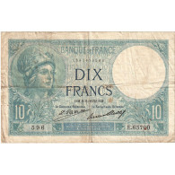 France, 10 Francs, Minerve, 1932, E.65700, TB+, Fayette:6.16, KM:73d - 10 F 1916-1942 ''Minerve''