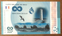 2024 BILLET INFINY CASH SAINT-HILAIRE-DE-RIEZ PAS 0 EURO SOUVENIR 0 EURO SCHEIN BANKNOTE PAPER MONEY BILLETE - Essais Privés / Non-officiels