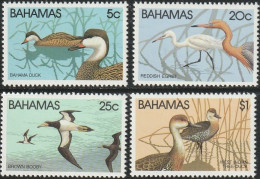 THEMATIC WILDLIFE:  1st SERIES, BIRDS.  BAHAMAS PINTAIL, REDDISH EGRET, BROWN BOOBY, WHISTLING DUCK   4v+MS -  BAHAMAS - Albatros