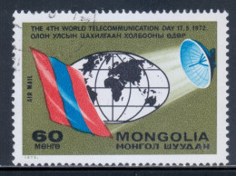 Mongolia 1972 Mi# 701 Used - Intl. Telecommunications Day / Space - Mongolei