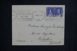 GIBRALTAR - Enveloppe  Pour Montpellier En 1937 - L 150382 - Gibraltar