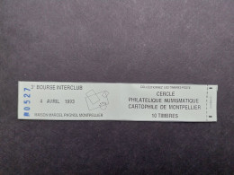Carnet Privé 1993 -  Montpellier 34 - Cercle Philatélique, 3è Bourse Interclub  5x0.10 5x.020  Briat - Other & Unclassified
