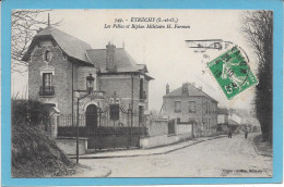 91 - ETRECHY - Les Villas Et Biplan Militaire Farman - Etrechy