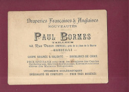 010324 - PHOTO CARTE DE VISITE - Draperies PAUL BORMES Tailleur 43 Rue Vacon MARSEILLE Vêtements Ecclésiastiques - Petits Métiers