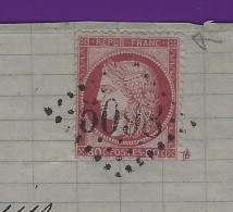 Sur Devant  De Lettre G.C 5098  Smyrna Smryne > Izmir  Turquie N° 57   Pour Thizy S. Rhône  Cote 60 Euros V. SCANS - 1849-1876: Periodo Clásico