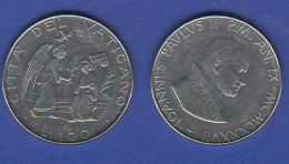 Vaticano 100 Lire 1987 Papa Giovanni Paolo II Vatikan City Pope Joannes Paulus II° Steel Coin - Vatican