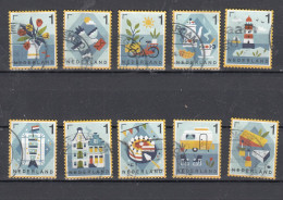 Nederland 2023 Nvph Nr 4122 - 4131 , Mi Nr 4213 - 4222   Echt Nederlands , Vuurtoren, Koffie, Kaas, Flower, Lighthouse, - Used Stamps