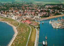 73228471 Buesum Nordseebad Strand Hafen Fliegeraufnahme Buesum Nordseebad - Büsum