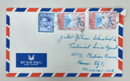 D)1964, CEYLON, LETTER CIRCULATED FROM CEYLON TO THE U.S.A, AIR MAIL, WITH SOLOMON BANDARANAIKE STAMPS, 1899 - 1959, NAT - Sri Lanka (Ceylon) (1948-...)