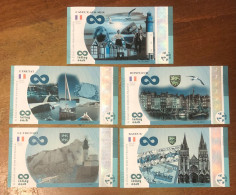 2024 LOT N°4, 5 BILLETS INFINY CASH PAS 0 EURO SOUVENIR 0 EURO SCHEIN BANKNOTE PAPER MONEY BILLETE - Essais Privés / Non-officiels