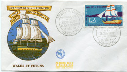 WALLIS ET FUTUNA ENVELOPPE 1er JOUR DU PA 31 BICENTENAIRE DE LA DECOUVERTE DES ILES WALLIS AVEC OBL DU 16 DEC 67 - FDC