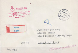Tschechoslowakei CSSR - Einschreibebrief (Porto Entrichtet) 1980 Aus Prag 8 - Lettres & Documents
