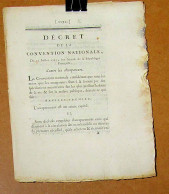 COLLECTIF - DECRET DE LA CONVENTION NATIONALE DU 26 JUILLET 1793 CONTRE LES ACCAP - 1701-1800