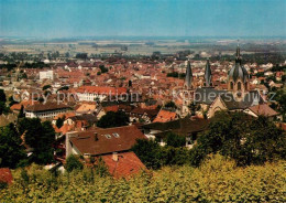 73228295 Heppenheim Bergstrasse Stadtbild Mit Dom Blick In Die Rheinebene Heppen - Heppenheim