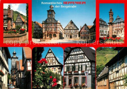 73228283 Heppenheim Bergstrasse Brunnen Marktplatz Rathaus Altstadt Fachwerkhaeu - Heppenheim