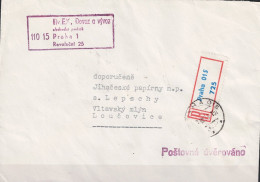 Tschechoslowakei CSSR - Einschreibebrief (Porto Entrichtet) 1978 Aus Prag 015 - Lettres & Documents