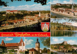 73227808 Burghausen Salzach Fliegeraufnahme Woehrsee Blick Von Ach Uhrturm Georg - Burghausen