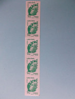 TIMBRE : AUTOADHESIF , No: 608 , ROULETTE De 5 TIMBRES ,MARIANNE De BEAUJARD L. V ,20g., XX, En Bon état - Coil Stamps
