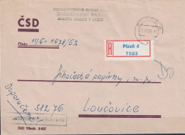 Tschechoslowakei CSSR - Einschreibebrief (Porto Entrichtet) 1978 Aus Pilsen 4 - Briefe U. Dokumente