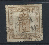 Allemagne - Mecklembourg-Schwerin N°7 Obl (FU) 1856/67 - Armoiries - Mecklenburg-Schwerin