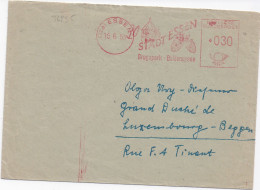 36235# AFS LETTRE ESSEN 1953 STADT ESSEN GRUGAPARK BALDENEYSEE Pour LUXEMBOURG BEGGEN DOMMELDANGE - Franking Machines (EMA)